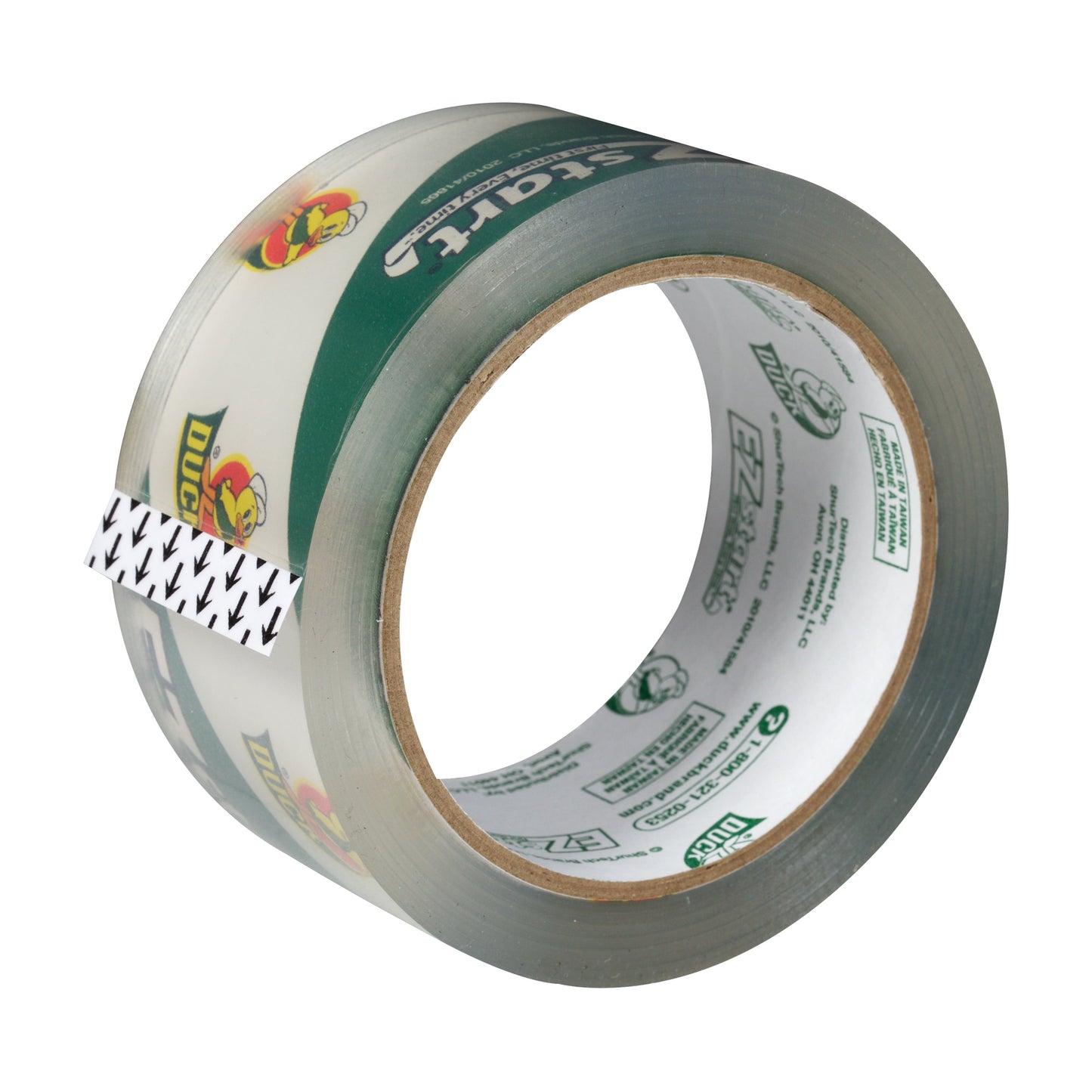 Duck EZ Start Box Sealing Tape – Clear, Strong Adhesive, 8 Roll Value Pack