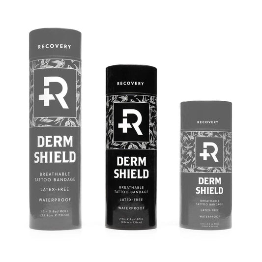 Recovery Aftercare Derm Shield Tattoo Cover Up Patch - Latex-Free & Waterproof Tattoo Aftercare Bandage - Transparent Matte Film - Breathable & Flexible - Promotes Healing & Skin Renewal (7.9" x 8 yd)