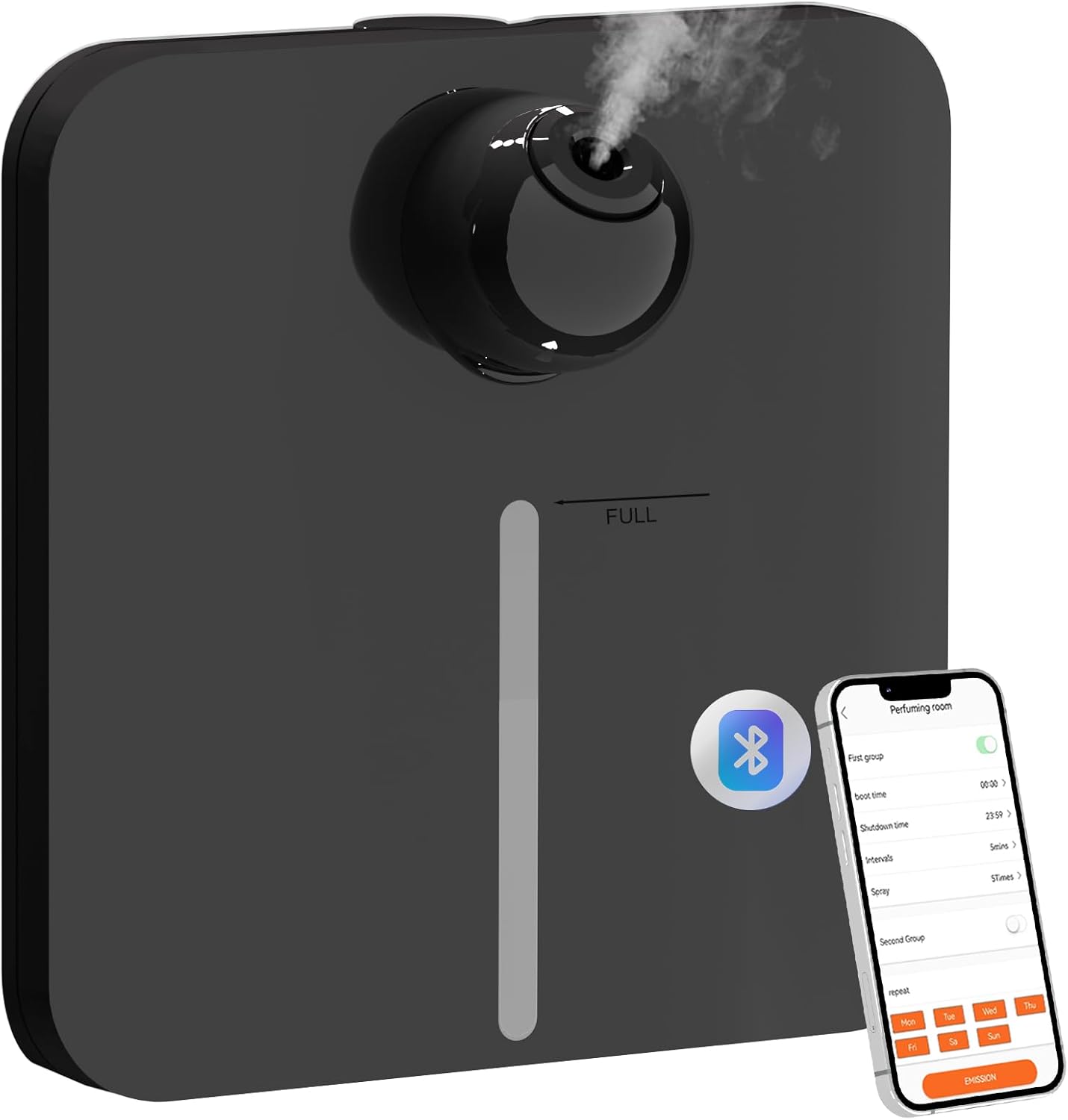 Essential Oil Diffuser for Home, Bluetooth Smart Scent Diffuser, Waterless Aromatherapy Diffuser, 1500 ft² Cold Air Hotel Collection Diffuser, Wireless Aroma Diffuser for Home, Hotel, Office