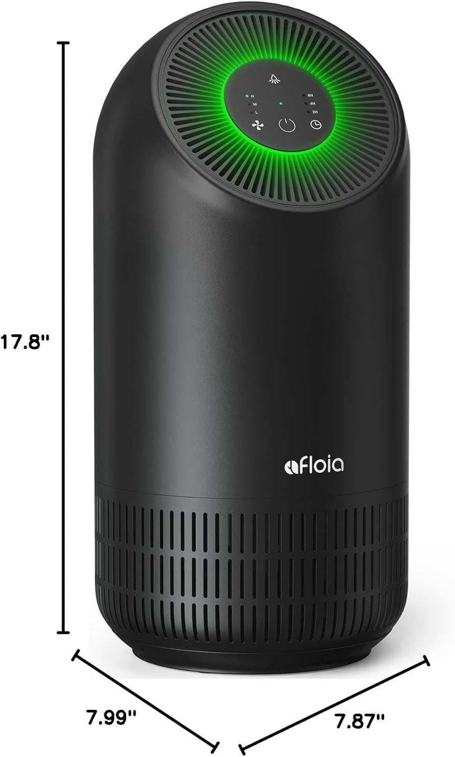 Afloia Air Purifier for Pets, Air Purifiers for Home Large Room Up to 880 Ft², Efficient Filter Air Cleaner for Home Remove 99.99% Pets Hair Odor Dust Smoke Mold Pollen, Fillo Black