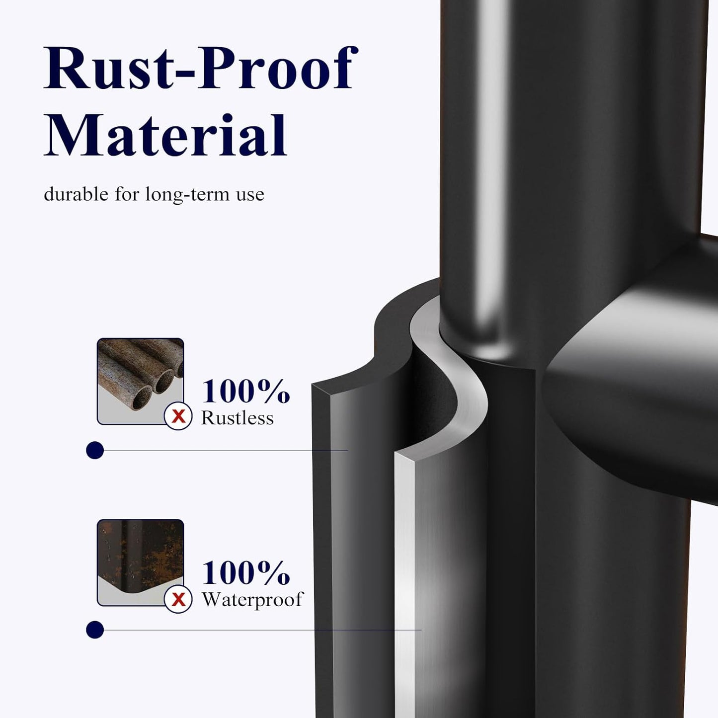 Kitsure Toilet Paper Holder Free Standing – Rustproof Metal Toilet Paper Stand for 4 Rolls with Anti-Slip Base and Shelf for Phone & Small Items, Bathroom Organizers and Storage, Black