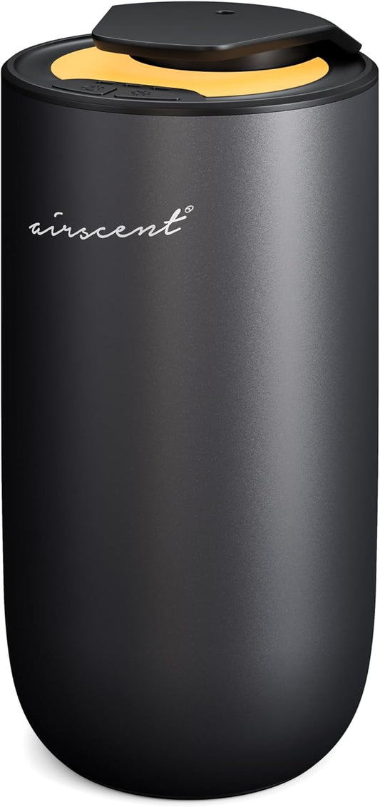 The AirScent Mini Waterless Diffuser for Aromatherapy Oils - Titanium Black Finish - Essential Oil Diffuser for Homes, Offices and Hotels