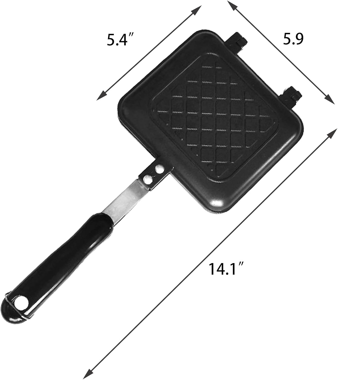 Sandwich Maker, Grilled Panini Maker Pan with Non-Stick Plates, Stovetop Toasted Sandwich Maker Press, Double Sided Aluminum Flip Cheese Maker Frying Pan for Home Kitchen Breakfast Camping