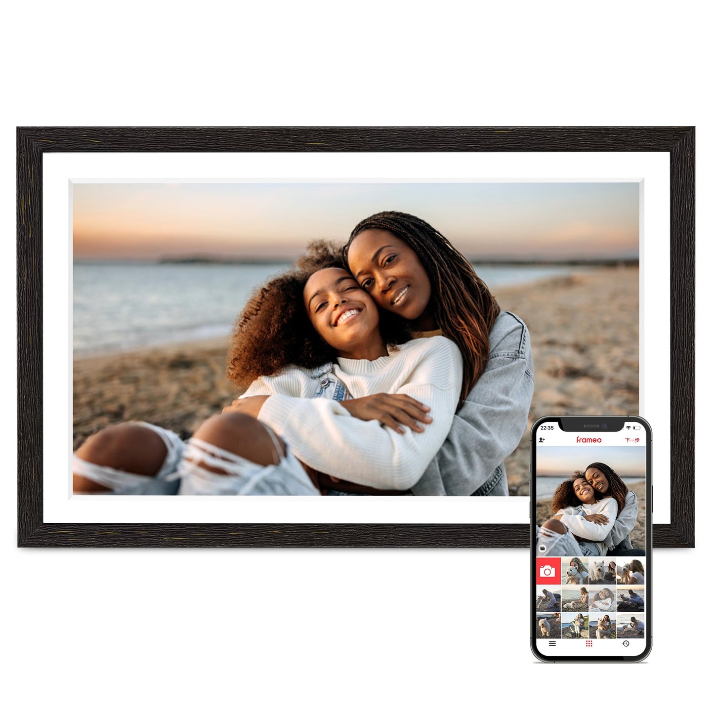 Digital Picture Frame, Frameo WiFi 10.1 Inch 1280*800IPS HD Touch Screen Digital Photo Frame, 16GB Memory, Auto-Rotate, Share Picture Video, Birthday Gifts for Women, Gifts for Mom, Dad, Wedding Gifts