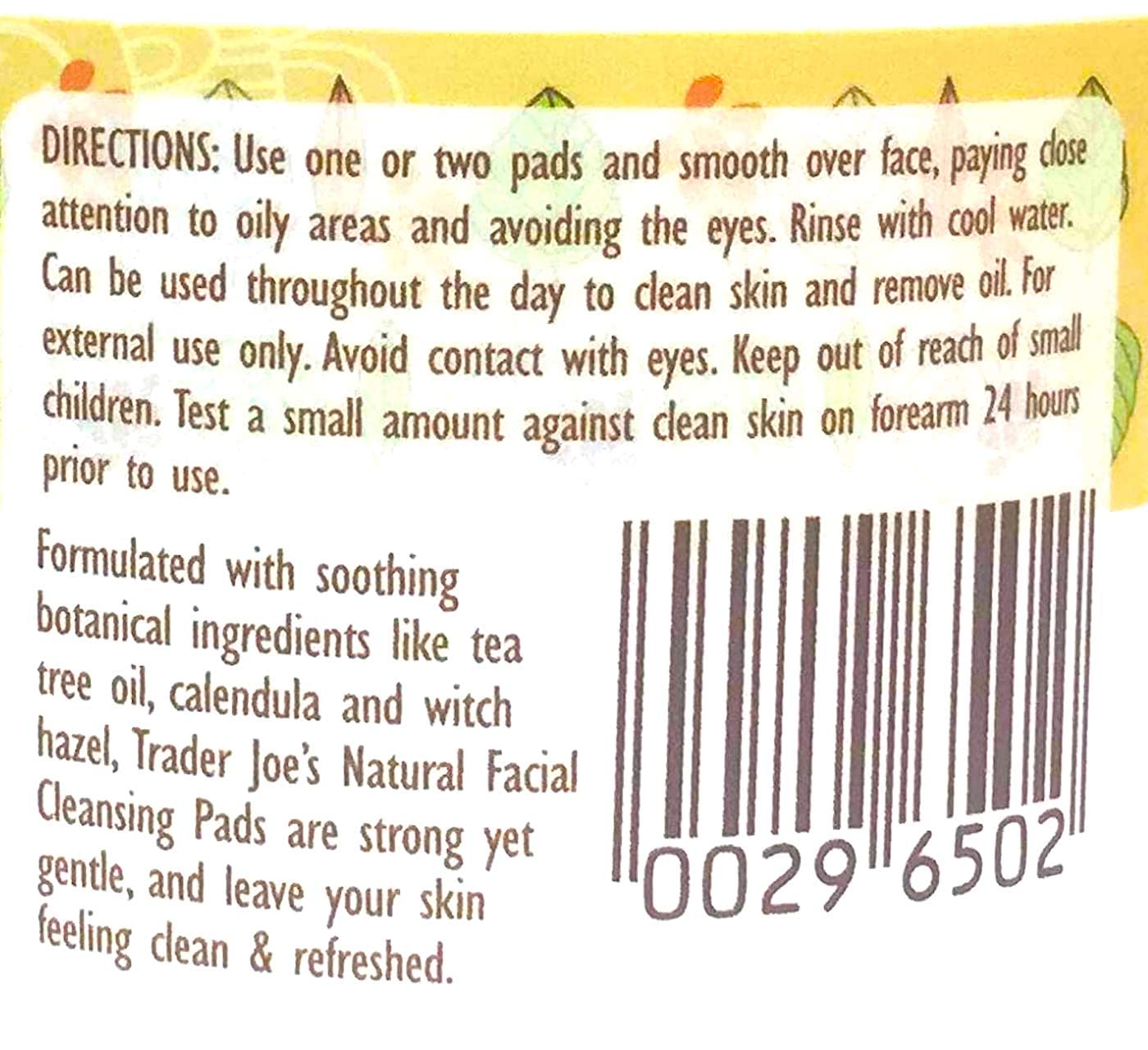 2 Pack Trader Joes Spa Natural Facial Cleansing Pads with Tea Tree Oil