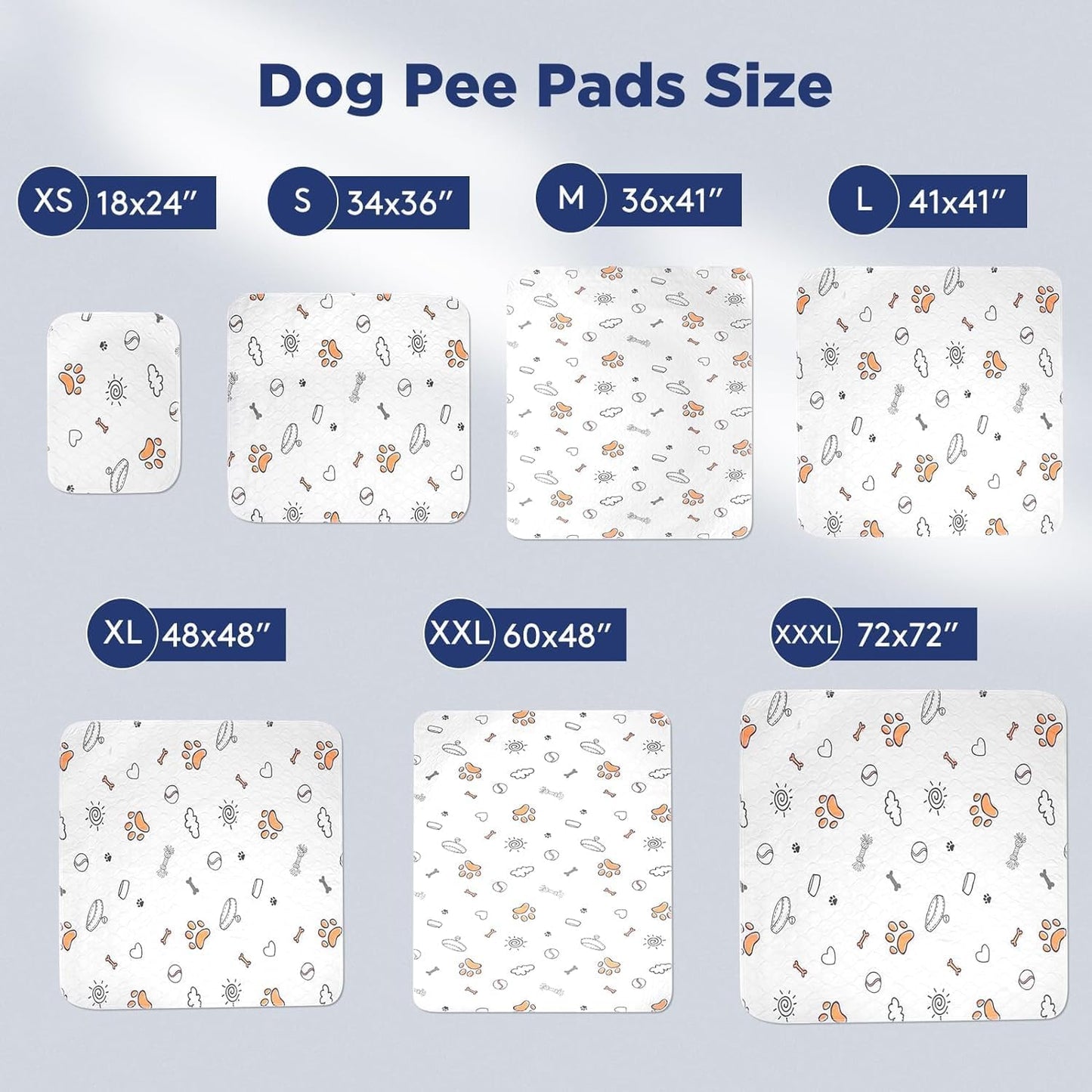 Washable Pee Pads for Dogs, 2 Pack Large 36"x41" Super Absorbent Reusable Dog Training Pads, 100% Waterproof Non-Slip Puppy Pads Whelping Dog Playpen Indoor Dog Pads Mat Pet Supplies