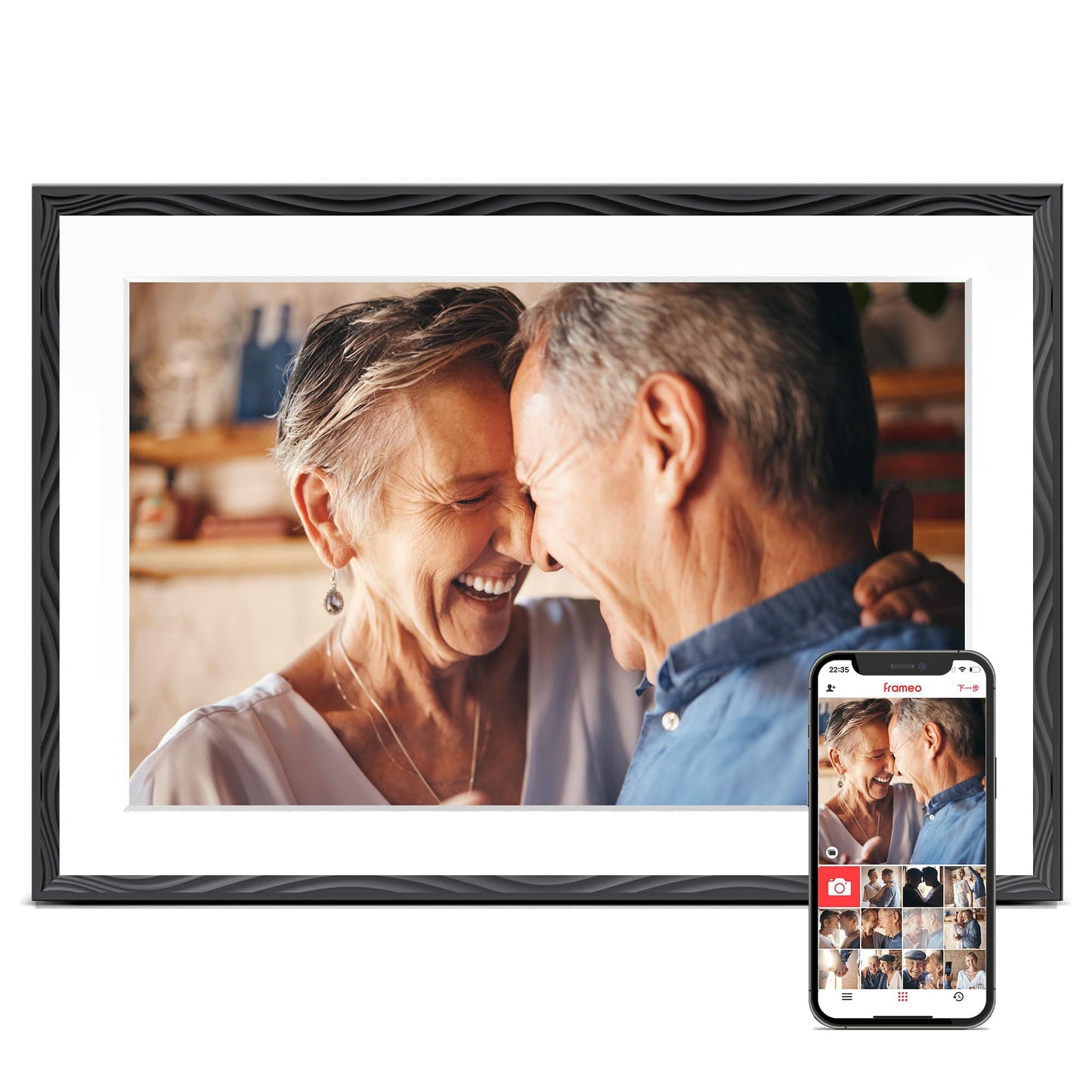 Digital Picture Frame, Frameo WiFi 10.1 Inch 1280*800IPS HD Touch Screen Digital Photo Frame, 16GB Memory, Auto-Rotate, Share Picture Video, Birthday Gifts for Women, Gifts for Mom, Dad, Wedding Gifts