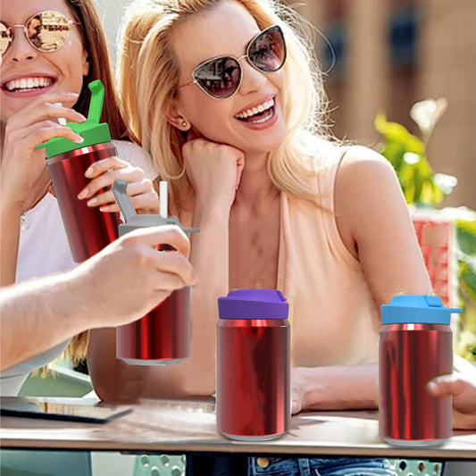 3-pack Soda Can Lids with Straw,3-color Silicone Soda Can Covers,Reusable Pop Can Lids with Straw,Can Covers for Beer, Beverages,Fits Standard Cans