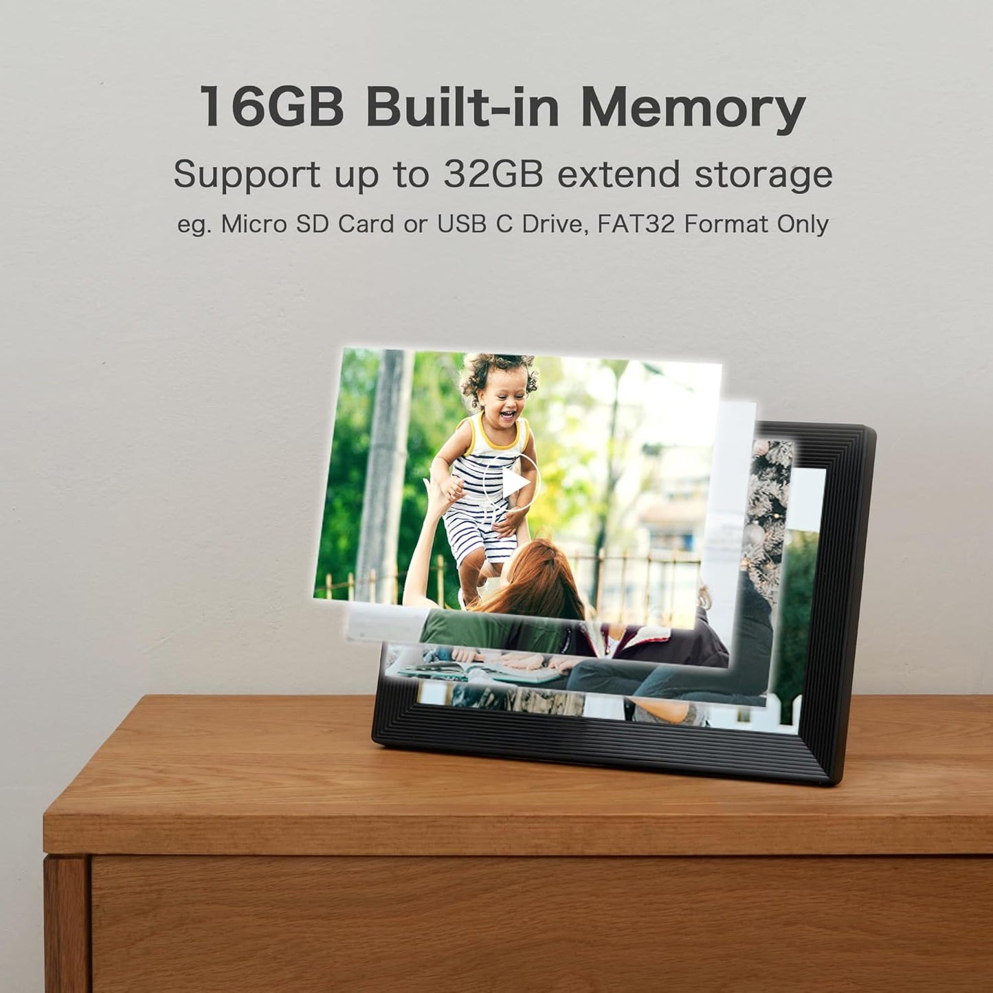 Digital Picture Frame, Frameo WiFi 10.1 Inch 1280*800IPS HD Touch Screen Digital Photo Frame, 16GB Memory, Auto-Rotate, Share Picture Video, Birthday Gifts for Women, Gifts for Mom, Dad, Wedding Gifts