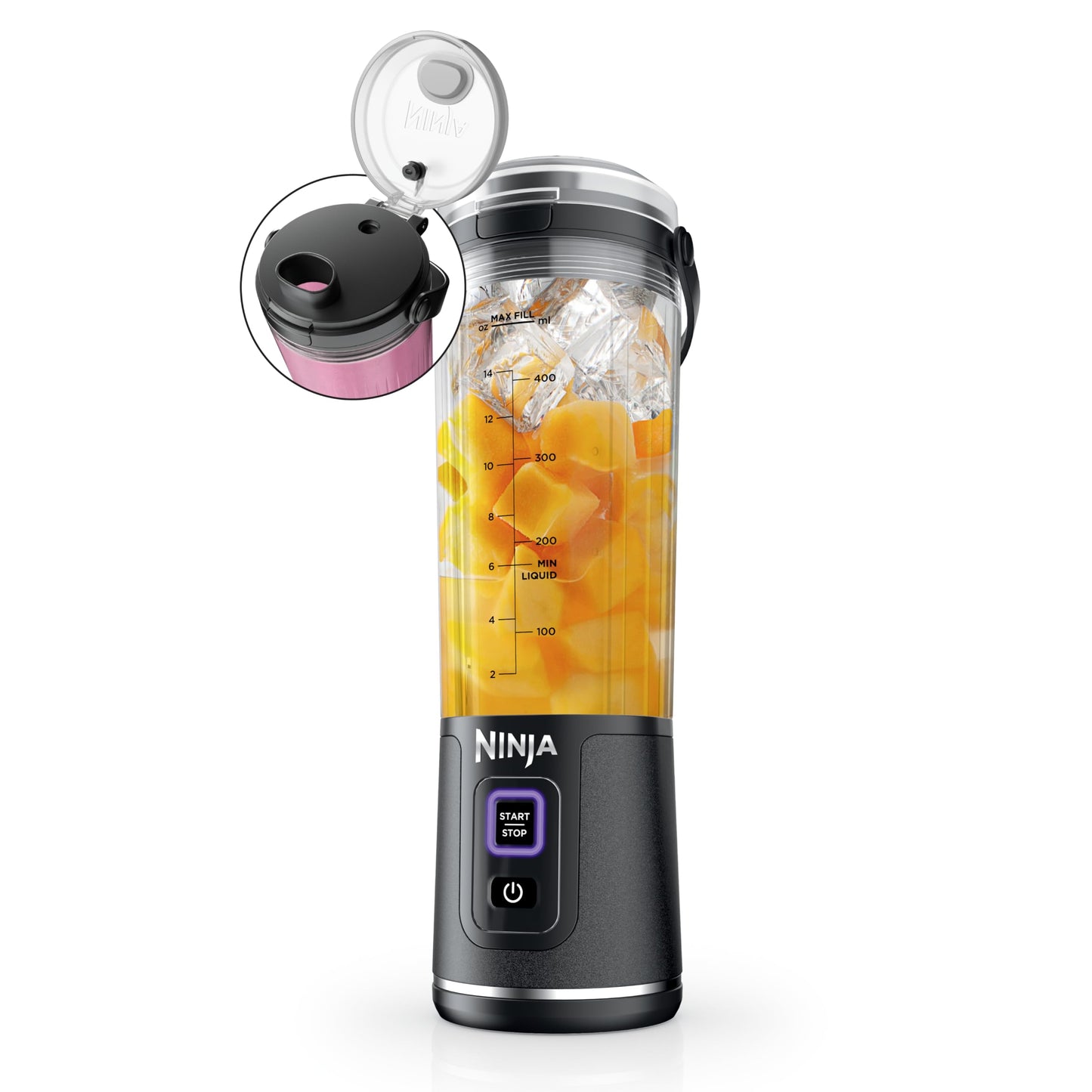 Ninja BC151EM Blast Portable Blender, Cordless, 18oz. Vessel, Personal Blender-for Shakes & Smoothies, BPA Free, Leakproof-Lid & Sip Spout, USB-C Rechargeable, Dishwasher Safe Parts, Forest Green