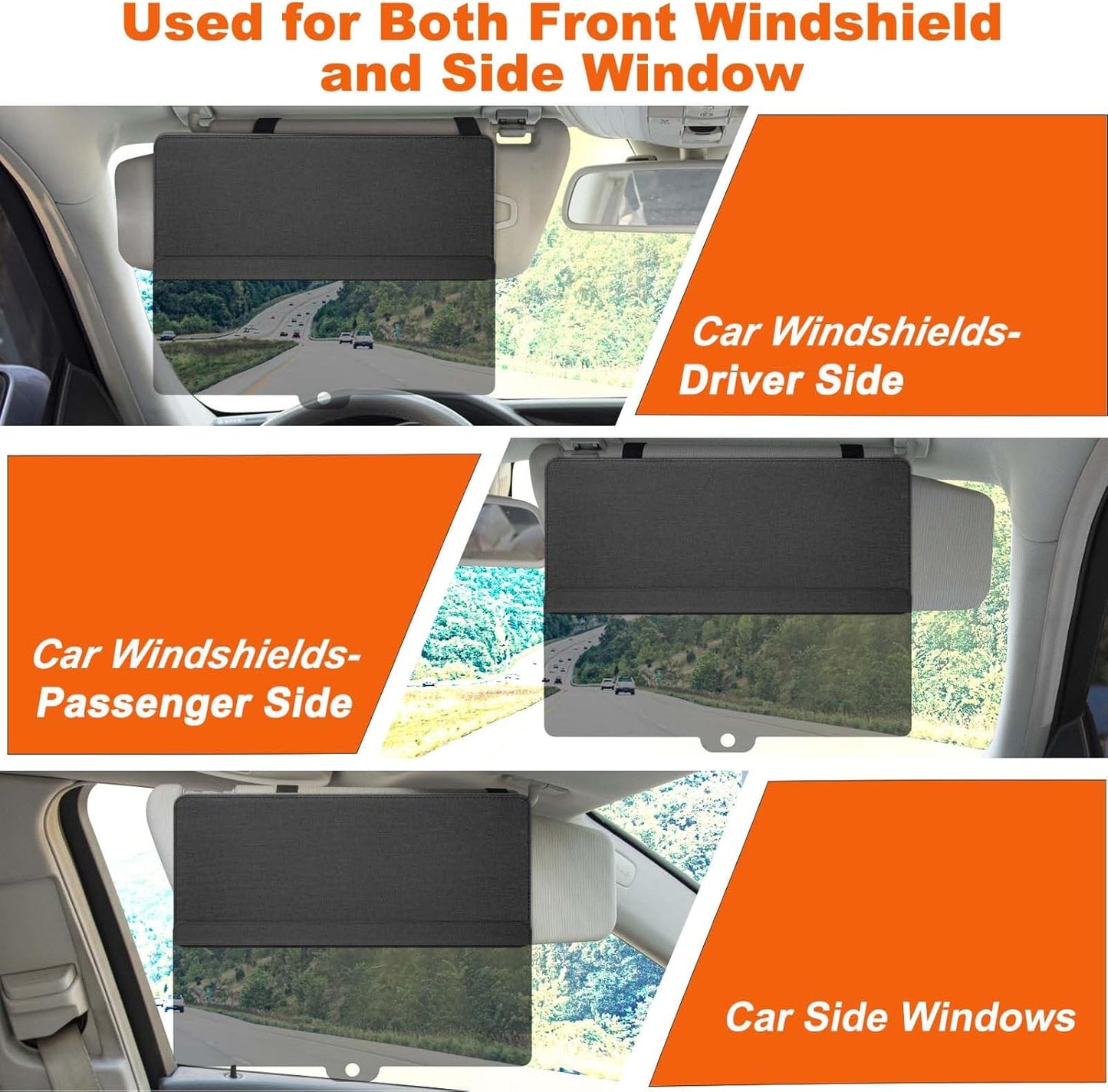 Polarized Car Sun Visor Extender, Upgraded Polarized Car Visor Extender Sun Blocker UV400, Universal Visor Extension for Sun Blocker, Adjustable Sun Visor, Glare, UV Protector