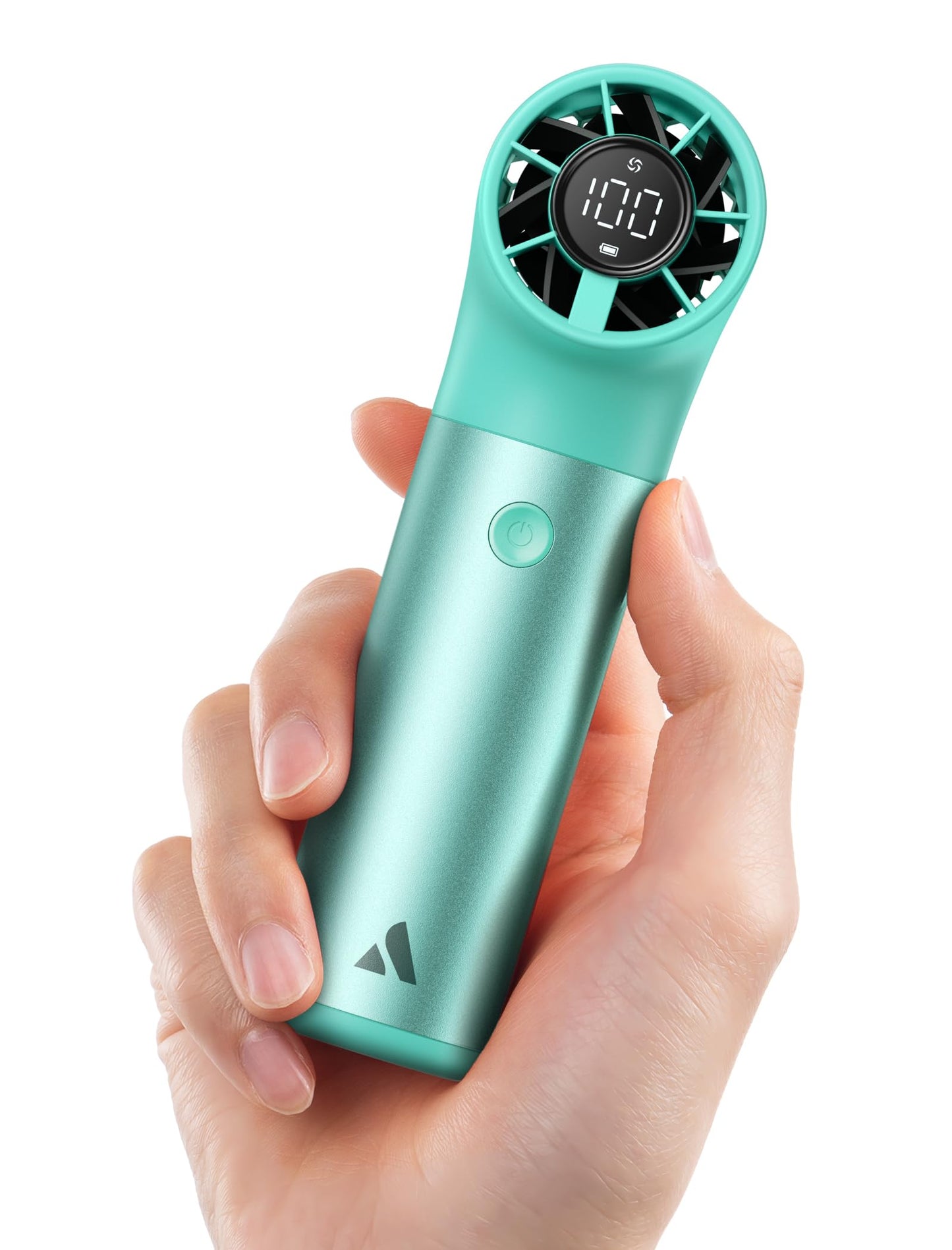 Aecooly Portable Handheld Fan, Powerful Turbo Mini Fan, 19000 RPM High Speed Aero Pro, 15H Max Cooling Time, 6 Speeds Aluminum Case, Pocket Rechargeable Personal Small Travel GIfts for Women-Black