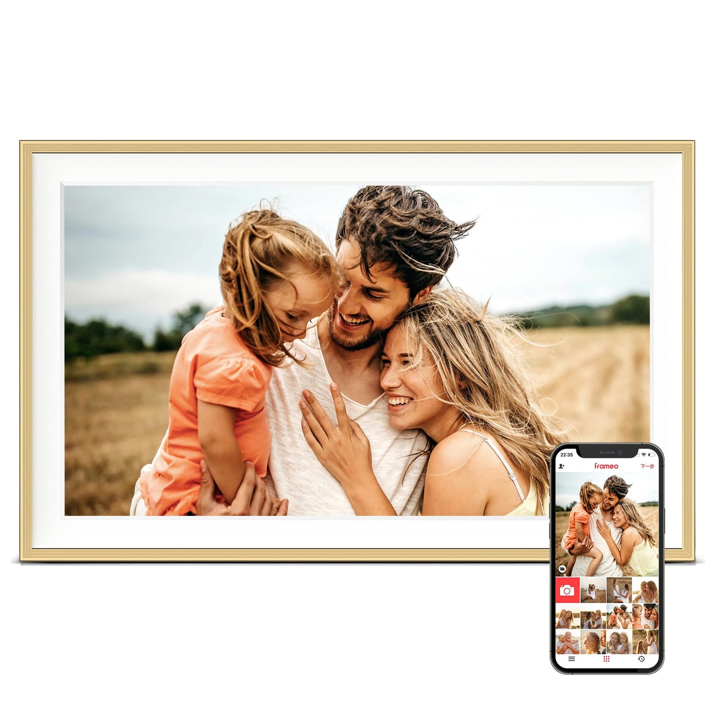Digital Picture Frame, Frameo WiFi 10.1 Inch 1280*800IPS HD Touch Screen Digital Photo Frame, 16GB Memory, Auto-Rotate, Share Picture Video, Birthday Gifts for Women, Gifts for Mom, Dad, Wedding Gifts