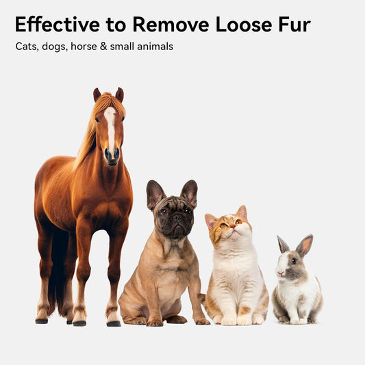 aumuca Cat Brush for Shedding, Cat Brushes for Indoor Cats, Horses Grooming Deshedding Brush for Dog Kitten Horse Massage Removes Loose Fur, Brown