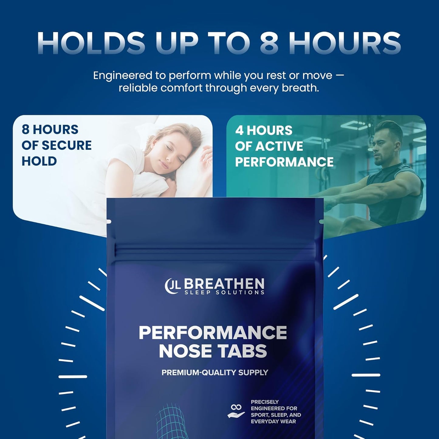 Performance Nose Tabs – 60 Count (30 Days) – Premium Skin-Friendly Adhesive for Secure, Comfortable All-Day Hold