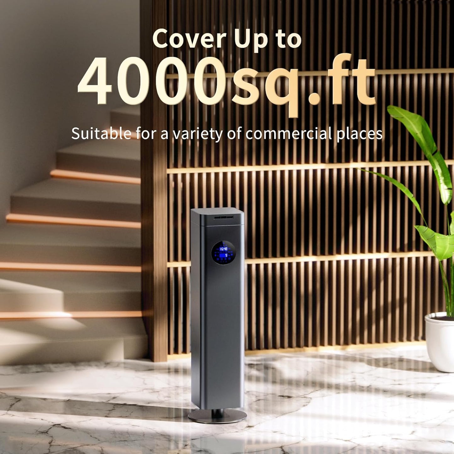 Aromadd 1500ml Scent Air Machine for Home, 4000 sq. ft Coverage Waterless Diffuser Essential Oil Diffuser Hotel Scent Diffuser Cold Air Nebulizer for Large Room Hotel Office (Titanium Gray)