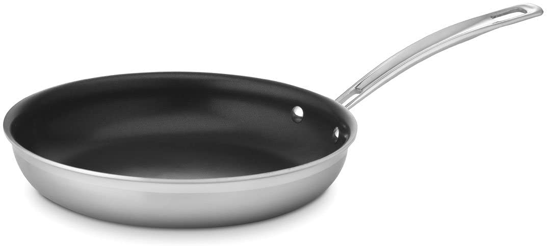 Cuisinart MultiClad Pro 12" w/Helper Handle Skillet, Inch, Non Stick Stainless Steel