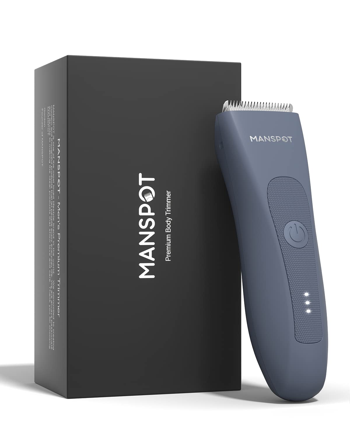 MANSPOT Manscape Groin & Body Hair Trimmer for Men, Electric Ball Pubic Trimmer Shaver,Manscape Kit with 4 Guard,Replaceable Ceramic Blade Heads,Waterproof Wet/Dry Shaver,90 Minutes Shaving