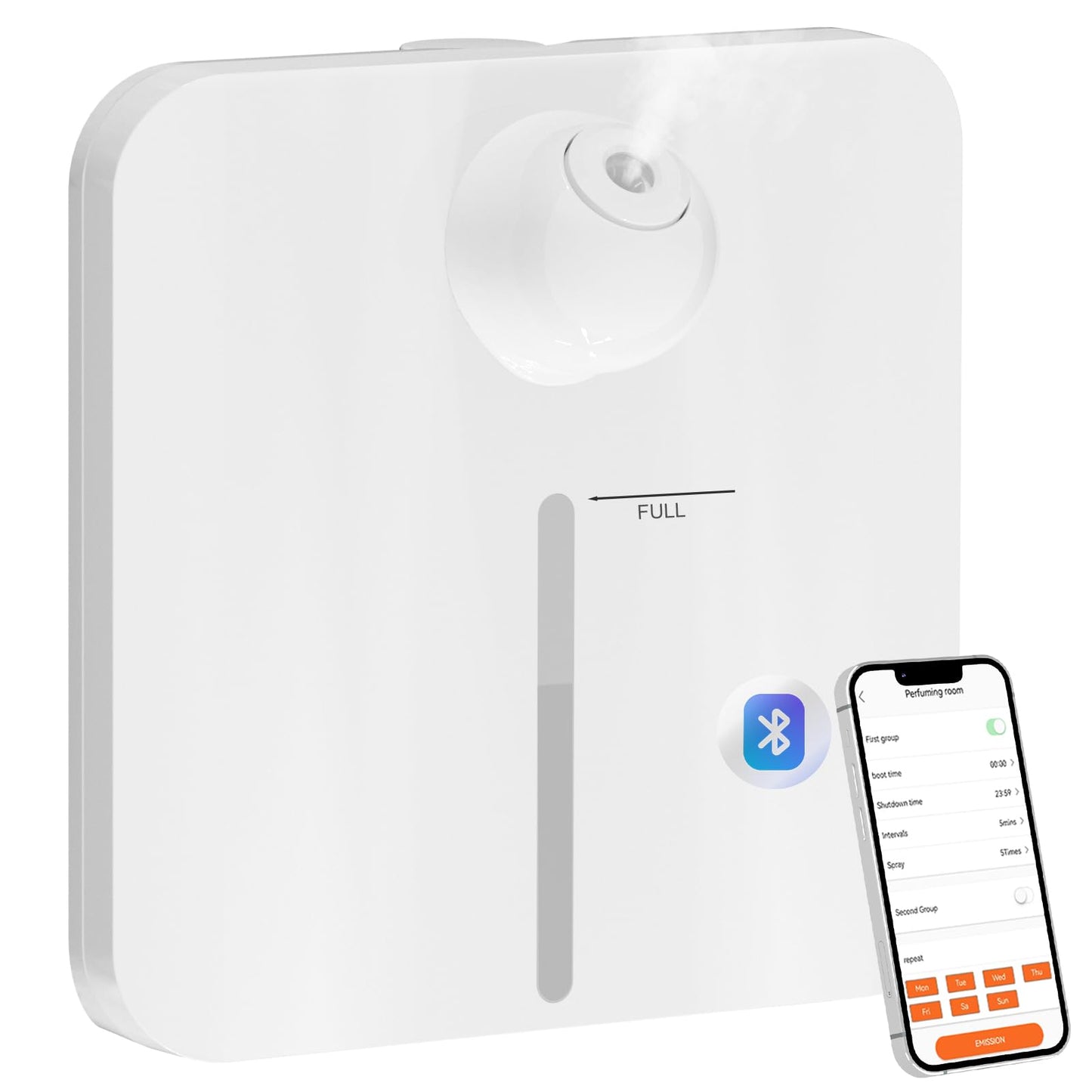 Essential Oil Diffuser for Home, Bluetooth Smart Scent Diffuser, Waterless Aromatherapy Diffuser, 1500 ft² Cold Air Hotel Collection Diffuser, Wireless Aroma Diffuser for Home, Hotel, Office