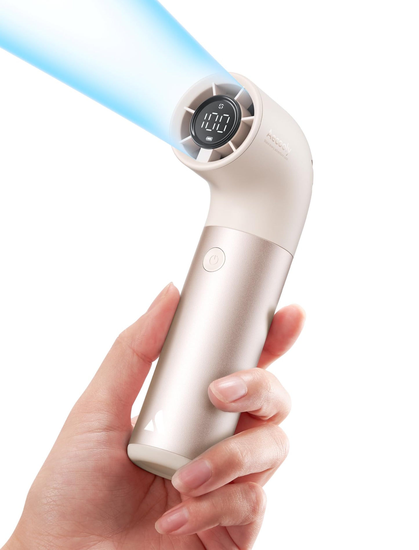 Aecooly Portable Handheld Fan, Powerful Turbo Mini Fan, 19000 RPM High Speed Aero Pro, 15H Max Cooling Time, 6 Speeds Aluminum Case, Pocket Rechargeable Personal Small Travel GIfts for Women-Black