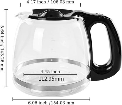 12-Cup Coffee Pot replacement Carafe Compatible with Black and Decker Coffee Maker Many Models CM1160B, CM1160W