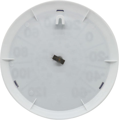 Springfield Indoor Outdoor Big Dial Thermometer, Wireless with Large Easy-to-Read Numbers, 8-Inch Dial for Patio, Pool, or Indoor Use, White Finish