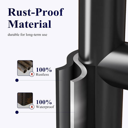 Kitsure Toilet Paper Holder Free Standing – Rustproof Metal Toilet Paper Stand for 4 Rolls with Anti-Slip Base and Shelf for Phone & Small Items, Bathroom Organizers and Storage, Black