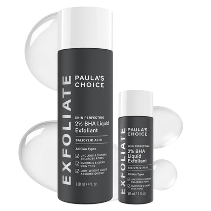 Paula's Choice SKIN PERFECTING 2% BHA Liquid Exfoliant Polish, Salicylic Acid Exfoliant-Facial Polish for Enlarged Pores, Wrinkles & Fine Lines, Suitable for Blackhead-Prone Skin, Fragrance-Free
