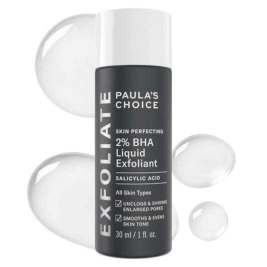 Paula's Choice SKIN PERFECTING 2% BHA Liquid Exfoliant Polish, Salicylic Acid Exfoliant-Facial Polish for Enlarged Pores, Wrinkles & Fine Lines, Suitable for Blackhead-Prone Skin, Fragrance-Free