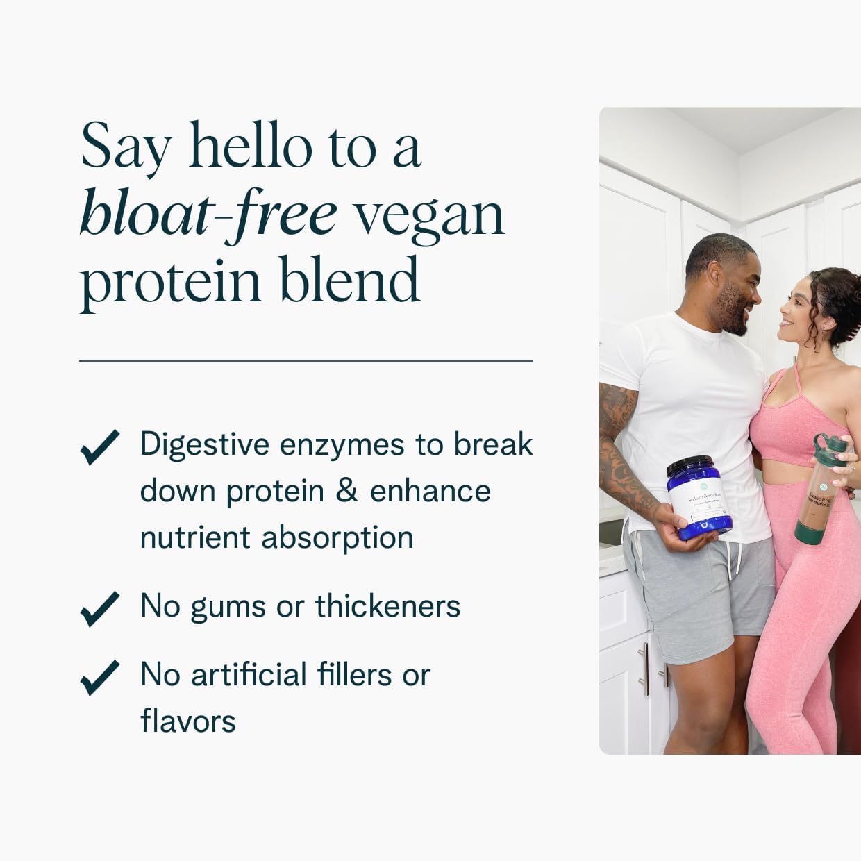 Ora Organic Vegan Protein Powder - 23g Plant Based Pea Protein + Superfood for Women and Men - Unsweetened & Unflavored - 20 Servings, No Erythritol, Keto-Friendly, Gluten-Free, Paleo, Soy-Free