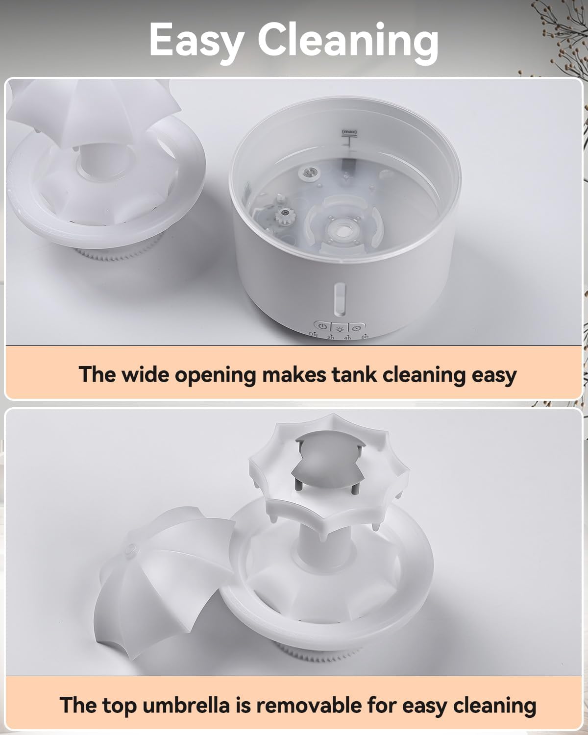 Missfly Aromatherapy Diffuser,Clouds and Cool Mist Humidifier,360° Rotatable,Super Quiet, Easy to Fill & Clean, Auto Shut-Off,300ml Humidifiers for Bedroom Home and Office (White)