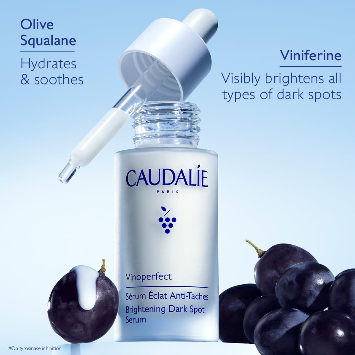 Caudalie Vinoperfect Brightening Dark Spot Serum Vitamin C Alternative - 62x More Effective than Vitamin C with Viniferine for a Visibly Brighter Even Complexion