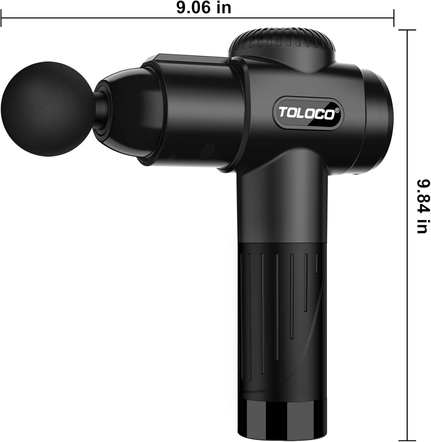 TOLOCO Massage Gun, Deep Tissue Back Massage for Athletes for Pain Relief, Percussion Massager with 10 Massages Heads & Silent Brushless Motor, Mothers Day Gifts for Mom, Black