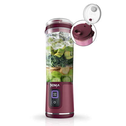 Ninja BC151EM Blast Portable Blender, Cordless, 18oz. Vessel, Personal Blender-for Shakes & Smoothies, BPA Free, Leakproof-Lid & Sip Spout, USB-C Rechargeable, Dishwasher Safe Parts, Forest Green
