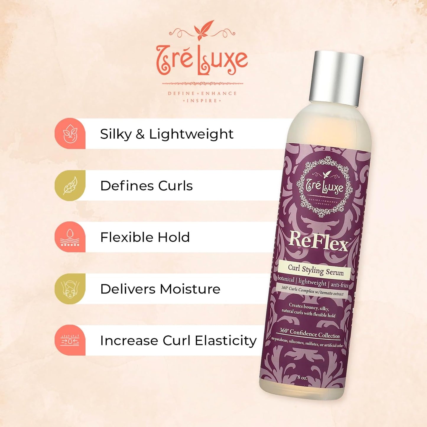 Treluxe Reflex Curl Styling Serum, 8 Fz