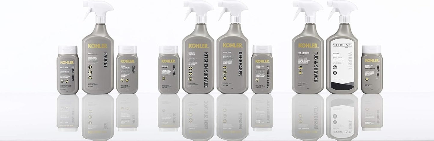KOHLER K-23725-NA Cast Iron Cleaner, For Kitchen and Bathroom, 8 oz Bottle, Nonabrasive Cream-based Cleaner