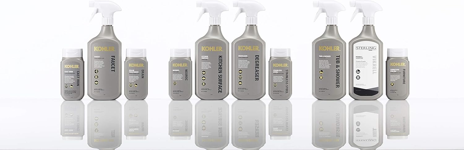 KOHLER K-23725-NA Cast Iron Cleaner, For Kitchen and Bathroom, 8 oz Bottle, Nonabrasive Cream-based Cleaner