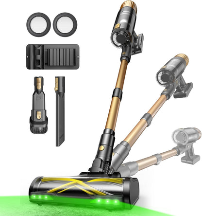 Ultenic Cordless Vacuum Cleaner, 600W 60KPA 65Mins, Stick Vacuum Cordless Rechargeable with Touch Screen, Self-Standing, 180° Lay-Flat, Anti-Tangle Handheld Vacuum Cleaners for Home/Pet Hair/Carpets