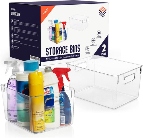 ClearSpace Clear Storage Bins – Stackable Pantry Organizer Containers