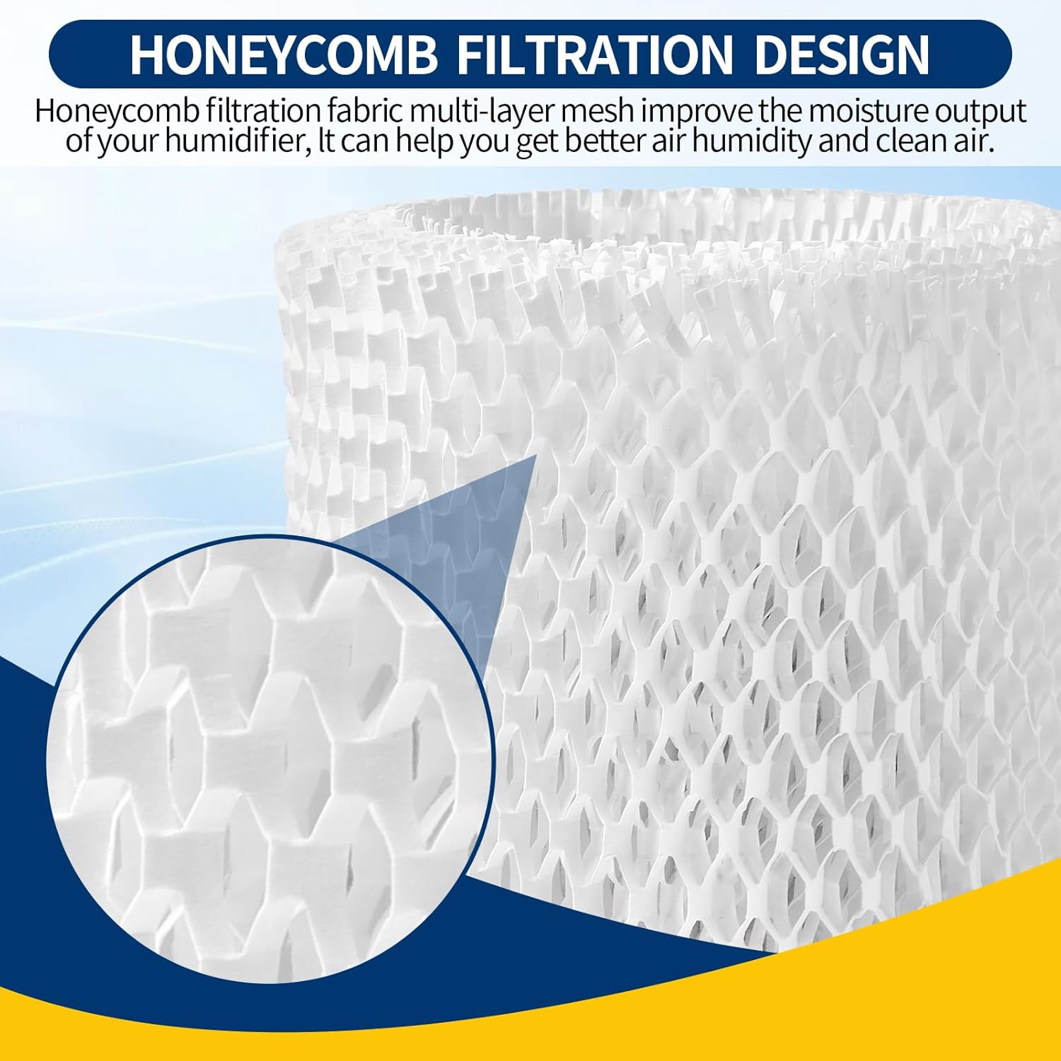 Humidifier Replacement Filter Compatible with Canopy Bedside and Nursery Humidifier,Made with Wood Pulp, Paper Filter, 4-Pack