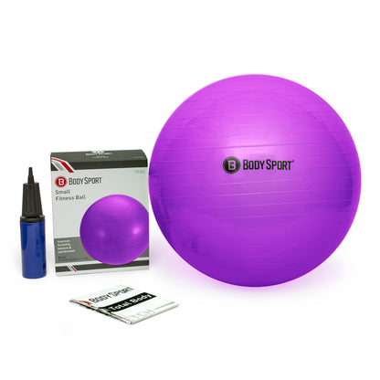 Body Sport Exercise Ball with Pump for Home, Gym, Balance, Stability, Pilates, Core Strength, Stretching, Yoga, Fitness Facilities, Desk Chairs
