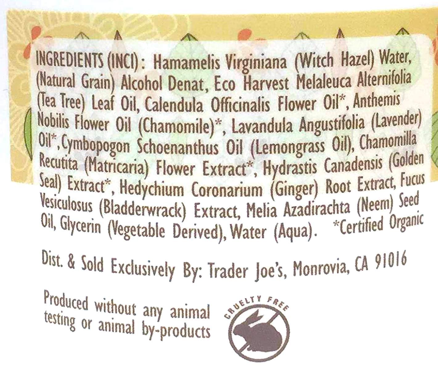 2 Pack Trader Joes Spa Natural Facial Cleansing Pads with Tea Tree Oil