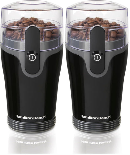 Hamilton Beach Fresh Grind Electric Coffee Grinder for Beans, Spices and More, Stainless Steel Blades, Removable Chamber, Makes up to 12 Cups, Black