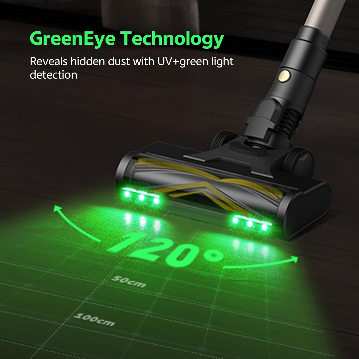 Ultenic Cordless Vacuum Cleaner, 600W 60KPA 65Mins, Stick Vacuum Cordless Rechargeable with Touch Screen, Self-Standing, 180° Lay-Flat, Anti-Tangle Handheld Vacuum Cleaners for Home/Pet Hair/Carpets