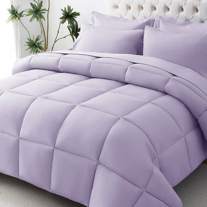 JOLLYVOGUE Queen Comforter Set, 7-Piece Bed in a Bag Queen, Ultra-Soft Comforters Queen Size, Queen Size Comforter Sets, Goose Down Alternative, Oeko-TEX Certified, Sheets & Pillowcases