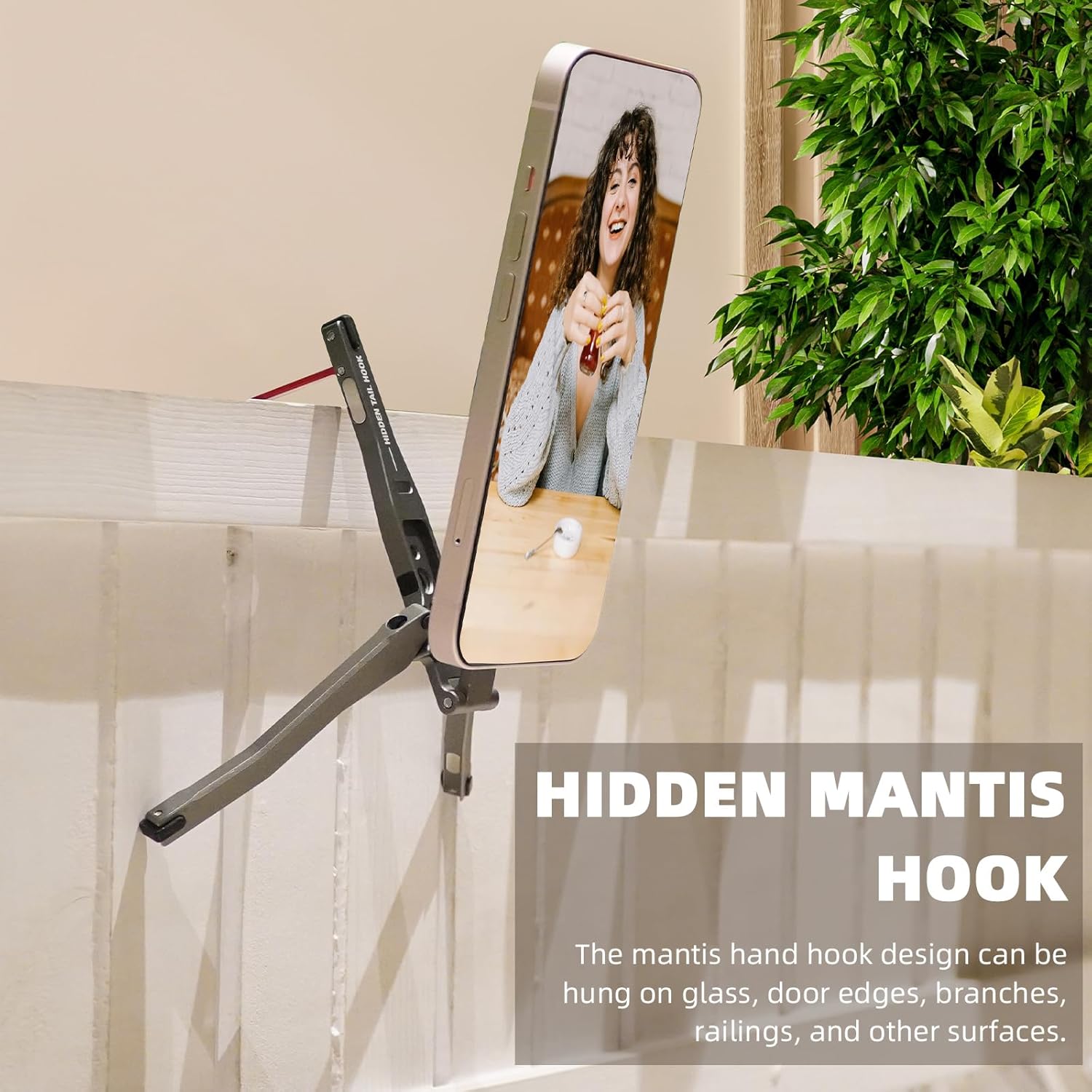 Magnetic Pocket Phone Tripod with Hook Compatible with Magsafe for iPhone 16/15/14/13/12 Pro Max Series,Foldable Mini Magnet Cell Phone Tripod Mount Handle Smartphone Desk Stand Travel Phone Holder
