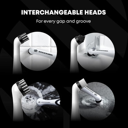 Household Cleaning Brush - Electric Scrubbing Brush - Home, Kitchen & Bathroom - Removes Mould & Cleans Grout (Washing-Up System)