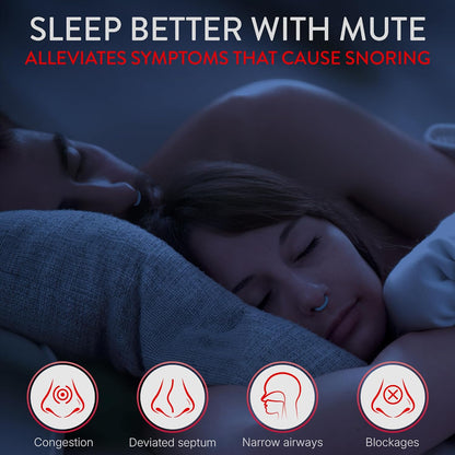 Mute Nasal Dilator for Snore Reduction - Anti-Snoring Aid Solution - Improve Airflow - Comfortable Nose Vents, Breathing Aids for Better Sleep - (Size Large, 3-Pk)