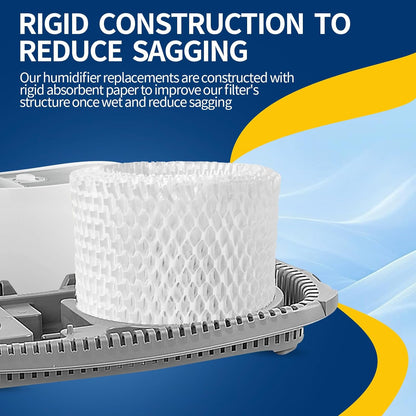 Humidifier Replacement Filter Compatible with Canopy Bedside and Nursery Humidifier,Made with Wood Pulp, Paper Filter, 4-Pack