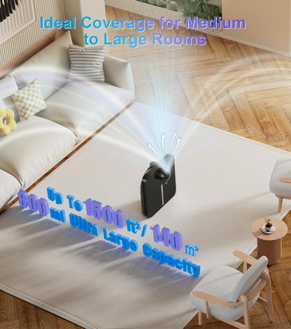 Essential Oil Diffuser for Home, Bluetooth Smart Scent Diffuser, Waterless Aromatherapy Diffuser, 1500 ft² Cold Air Hotel Collection Diffuser, Wireless Aroma Diffuser for Home, Hotel, Office